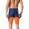 imageSpeedo Mens Swimsuit Jammer Endurance Splice Team Colors  Manufacturer DiscontinuedNavyOrange Spark