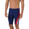 imageSpeedo Mens Swimsuit Jammer Endurance Splice Team Colors  Manufacturer DiscontinuedNavyRedWhite Splice