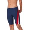 imageSpeedo Mens Swimsuit Jammer Endurance Splice Team Colors  Manufacturer DiscontinuedNavyRedWhite Splice