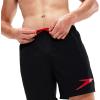 imageSpeedo Printed Leisure 16quot Swim Trunks MenBlackFed Red