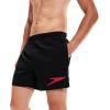 imageSpeedo Printed Leisure 16quot Swim Trunks MenBlackFed Red
