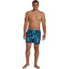 imageSpeedo Printed Leisure 16quot Swim Trunks MenTrue NavyBlue JewelWhite