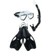 imageSpeedo UnisexAdult Swim Snorkel Dive Mask AntiFog with Nose Cover Adventure SeriesMSF BlackBlack