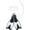 imageSpeedo UnisexAdult Swim Snorkel Dive Mask AntiFog with Nose Cover Adventure SeriesMSF BlackWhite