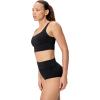 imageSpeedo Womens Swimsuit Bikini Top Essentials with Removable Cups Soft FabricSquare Anthracite