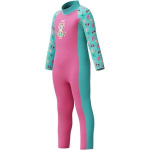 imageSpeedo BabyGirls Swimsuit Infant to Big Kid UPF 50 Learn to SwimLS Sunsuit Neon Bubble Gum