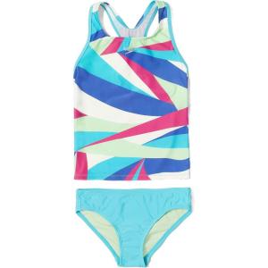 imageSpeedo Girls Swimsuit Two Piece Tankini Thick StrapTankini SetBlue Atoll
