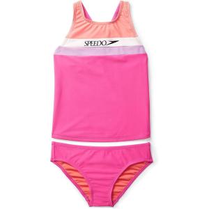 imageSpeedo Girls Swimsuit Two Piece Tankini Thick StrapTankini SetRose Violet