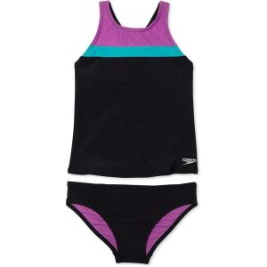 imageSpeedo Girls Swimsuit Two Piece Tankini Thick StrapTankini SetSpeedo Black