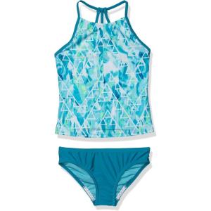 imageSpeedo Girls Swimsuit Two Piece Tankini Thin StrapCapri Breeze Strappy