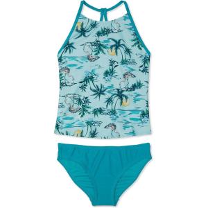 imageSpeedo Girls Swimsuit Two Piece Tankini Thin StrapFlamingo Fever