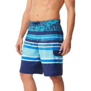 imageSpeedo Mens Swim Trunk Knee Length Boardshort EBoard StripedDiscontinuedAssemble Marine Green