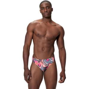 imageSpeedo Mens Swimsuit Brief Eco Flex 2 Outseam BeachstarCut Flowers Grey Lead