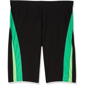 imageSpeedo Mens Swimsuit Jammer Endurance Splice Team Colors  Manufacturer DiscontinuedBlackGreen Splice
