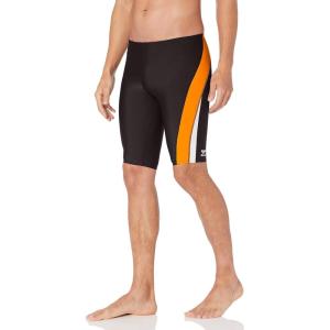 imageSpeedo Mens Swimsuit Jammer Endurance Splice Team Colors  Manufacturer DiscontinuedBlackOrange Splice