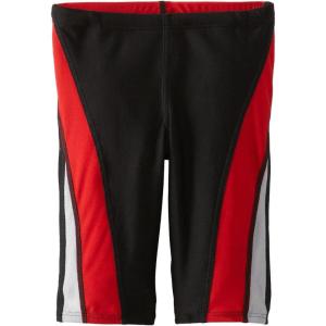 imageSpeedo Mens Swimsuit Jammer Endurance Splice Team Colors  Manufacturer DiscontinuedBlackRed Splice