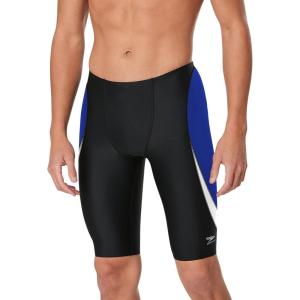imageSpeedo Mens Swimsuit Jammer Endurance Splice Team Colors  Manufacturer DiscontinuedEdge BlackBlue