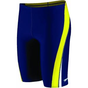 imageSpeedo Mens Swimsuit Jammer Endurance Splice Team Colors  Manufacturer DiscontinuedNavyGold Splice