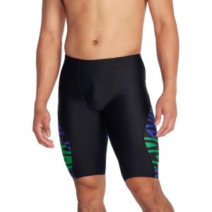 imageSpeedo Mens Swimsuit Jammer Endurance Splice Team Colors  Manufacturer DiscontinuedTeam Royal BlueBright Green