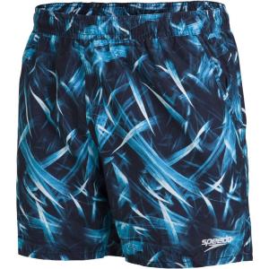 imageSpeedo Printed Leisure 16quot Swim Trunks MenTrue NavyBlue JewelWhite