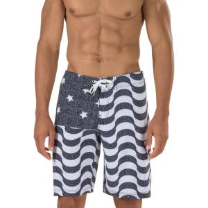 imageSpeedo Rio Flag Boardshort Male BlackWhite 30