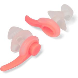 imageSpeedo Unisex Ear Plugs for Swimming Waterproof Reusable TrainingAdult Biofuse ClearFluro Tangerine