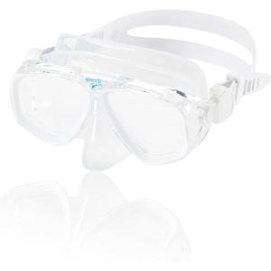 imageSpeedo UnisexAdult Swim Snorkel Dive Mask AntiFog with Nose Cover Adventure SeriesM Clear