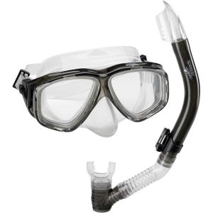 imageSpeedo UnisexAdult Swim Snorkel Dive Mask AntiFog with Nose Cover Adventure SeriesMS Grey SIOC