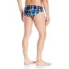 imageSpeedo Mens Powerflex Eco Laser Sticks BriefBlueGreen
