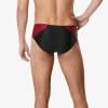 imageSpeedo Womens Swimsuit Brief Powerflex Eco Revolve Splice Team ColorsBlackMaroon