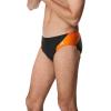 imageSpeedo Womens Swimsuit Brief Powerflex Eco Revolve Splice Team ColorsBlackOrange