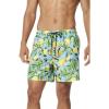 imageSpeedo Mens Swim Trunk Short Length Sunray Volley PrintedEthereal Blue Lemon