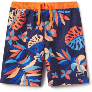 imageSpeedo Boys Swim Trunk Knee Length Boardshort EBoard PrintedScarlet Ibis