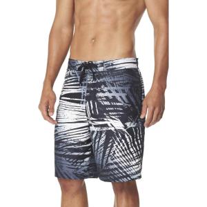 imageSpeedo Boys Thru Way Stripe EBoard 18 BottomPalm BlackGrey