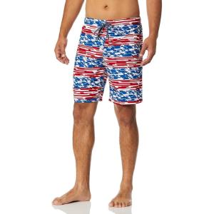 imageSpeedo Boys Thru Way Stripe EBoard 18 BottomRwb Classic Blue