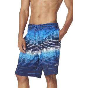 imageSpeedo Mens Swim Trunk Knee Length Boardshort Active Flex EBoard PrintedNavyBlue