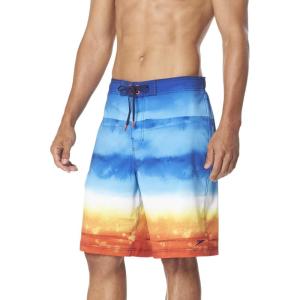 imageSpeedo Mens Swim Trunk Knee Length Boardshort Active Flex EBoard PrintedSpeedo Blue