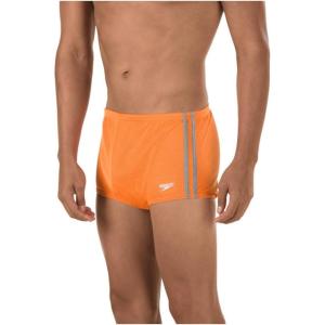 imageSpeedo Mens Swimsuit Square Leg Poly Mesh Training SuitDiscontinuedSpeedo OrangeBlack
