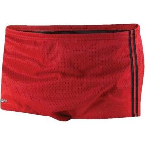 imageSpeedo Mens Swimsuit Square Leg Poly Mesh Training SuitDiscontinuedSpeedo RedBlack