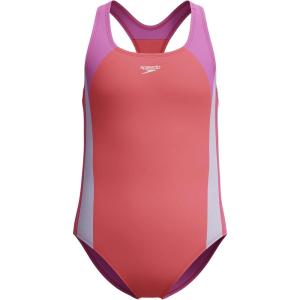 imageSpeedo Womens Swimsuit One Piece Infinity Splice Thick StrapDiscontinuedCoral Sands