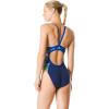 imageSpeedo Woemns Swimsuit One Piece Endurance Flyback Printed Adult Team ColorsFlowforce SapphireGold
