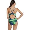 imageSpeedo Womens Swimsuit One Piece Prolt Flyback Printed Adult Team ColorsLane Game BlueGreen