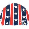 imageSpeedo Elastomeric Solid Silicone Swim CapNavyRedWhite