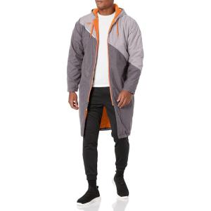 imageSpeedo Unisex Adult Parka Jacket Fleece Lined Team ColorsOrangeGrey