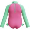imageSpeedo Girls Swimsuit Infant to Big Kid UPF 50 Learn to SwimLS 1pc Neon Bubble Gum