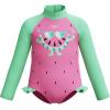 imageSpeedo Girls Swimsuit Infant to Big Kid UPF 50 Learn to SwimLS 1pc Neon Bubble Gum