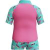 imageSpeedo Girls Swimsuit Infant to Big Kid UPF 50 Learn to SwimSS Set Neon Bubblegum