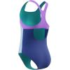 imageSpeedo Girls Swimsuit One Piece Closed RacerbackMesh Blue Harmony