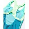 imageSpeedo Girls Swimsuit One Piece Closed RacerbackMesh Capri Breeze