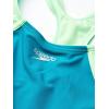 imageSpeedo Girls Swimsuit One Piece Closed RacerbackMesh Capri Breeze